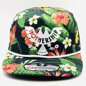 Cambridge PB309 Floral Rope SnapBack Hat Cap Mothership White Bird Logo